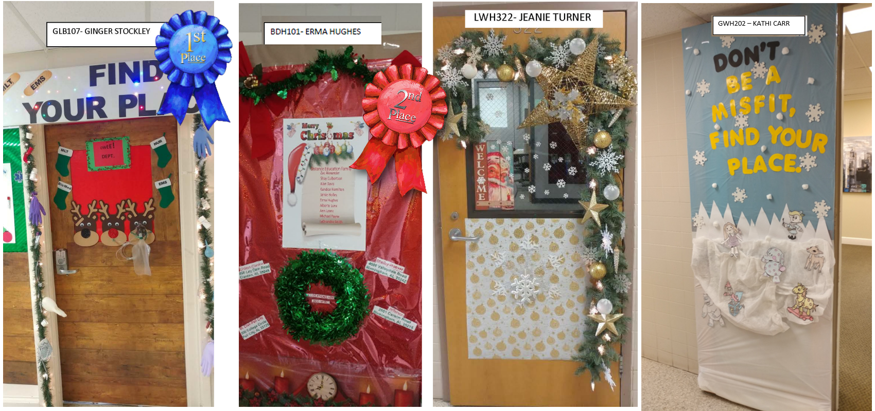 2017 Holiday Door Decoration Winners Jefferson State Community College