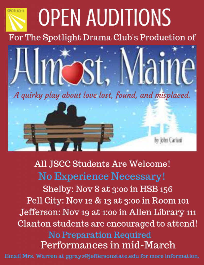 Spotlight Drama Auditions Jefferson State Community College