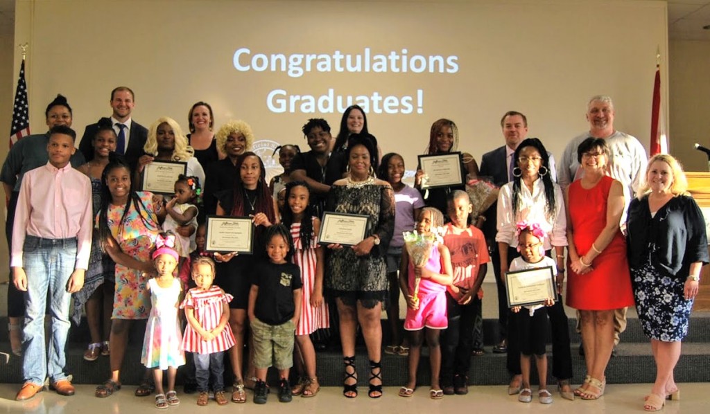 Single-mom welder graduation in LWH 300