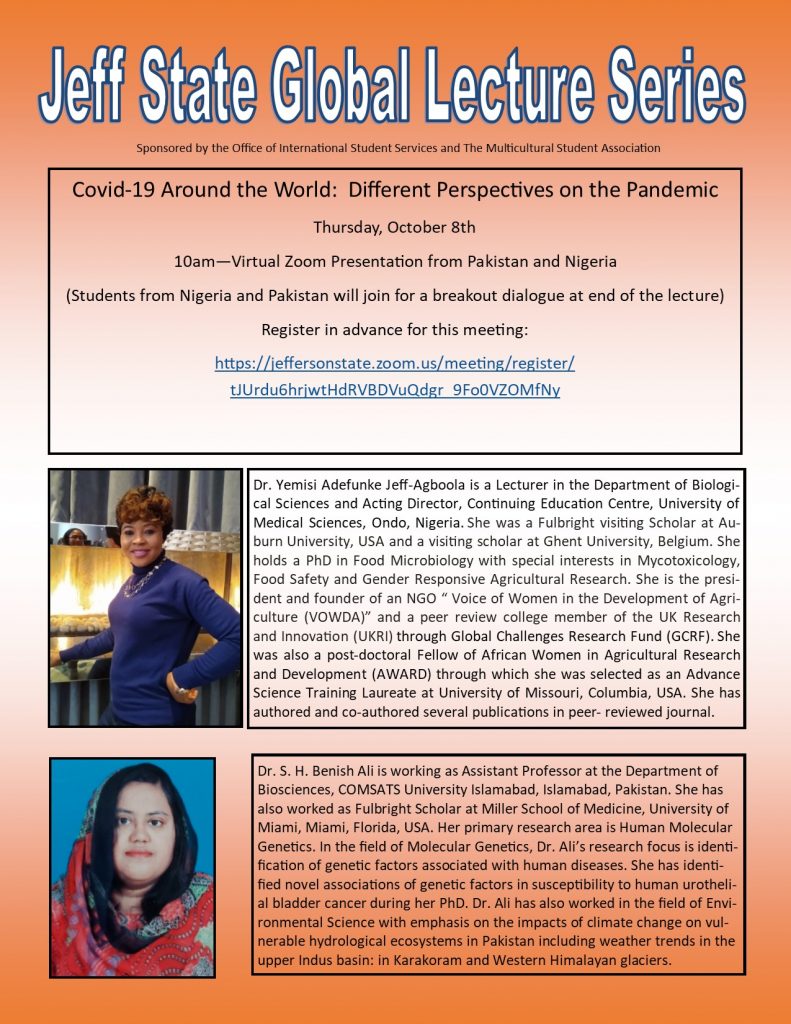 Jefferson State Global Lecture Series Jefferson State Community College