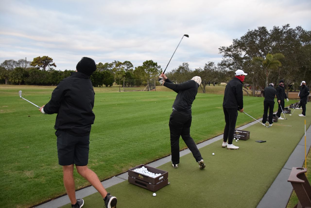 golf practice range Feb 1 2021