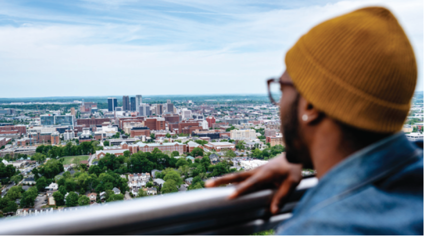 1 Guy Looking at Birmingham