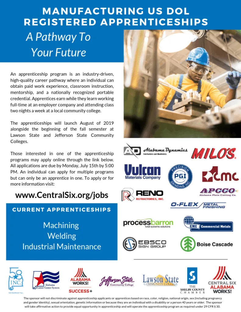 Manufacturing Apprenticeship Flier