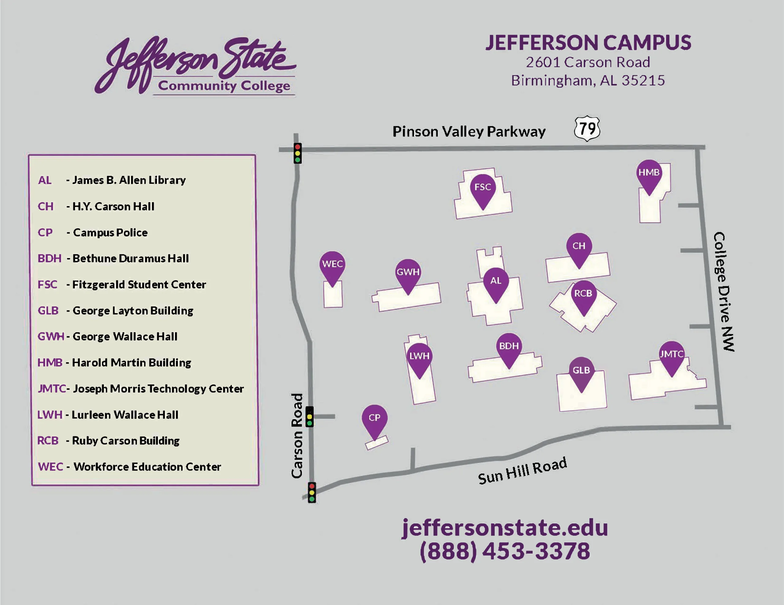 Jefferson Campus Map