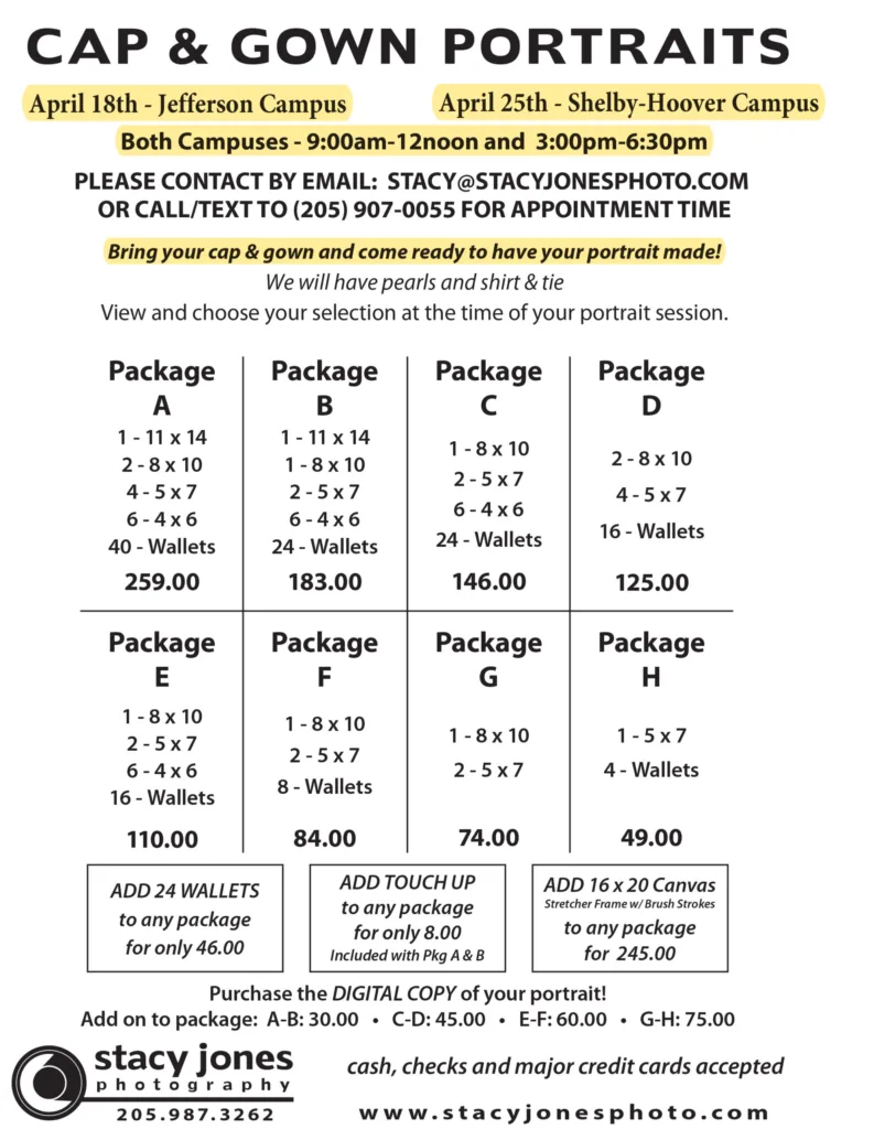 Cap & Gown Portrait Flyer 2025