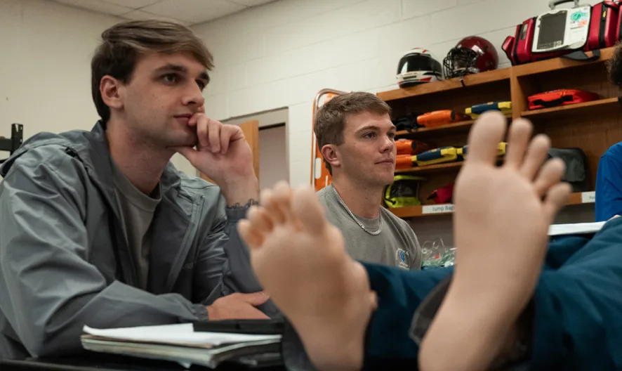 EMS students in a practical application lab