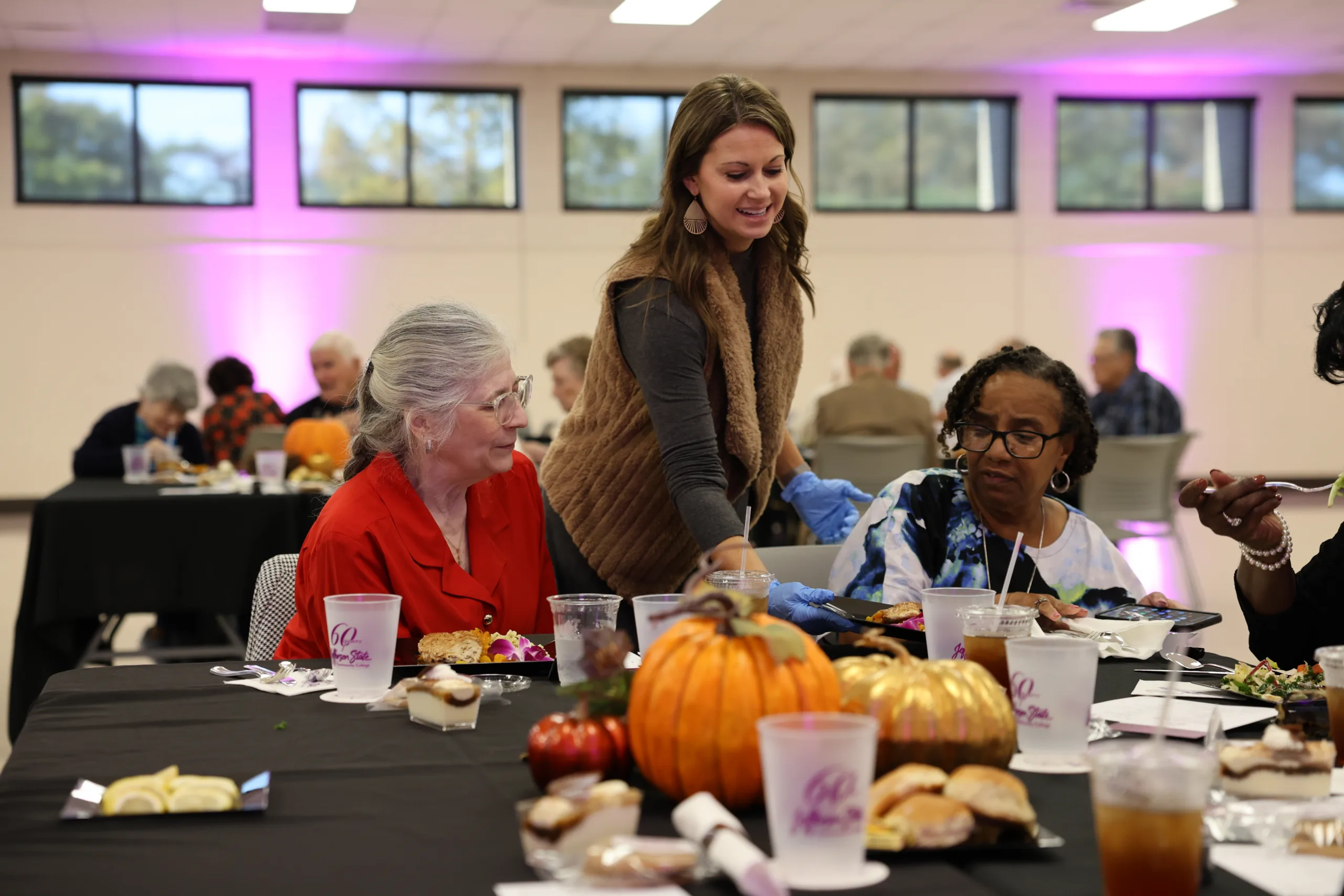 2025 Retiree luncheon attendees enjoying lunch.