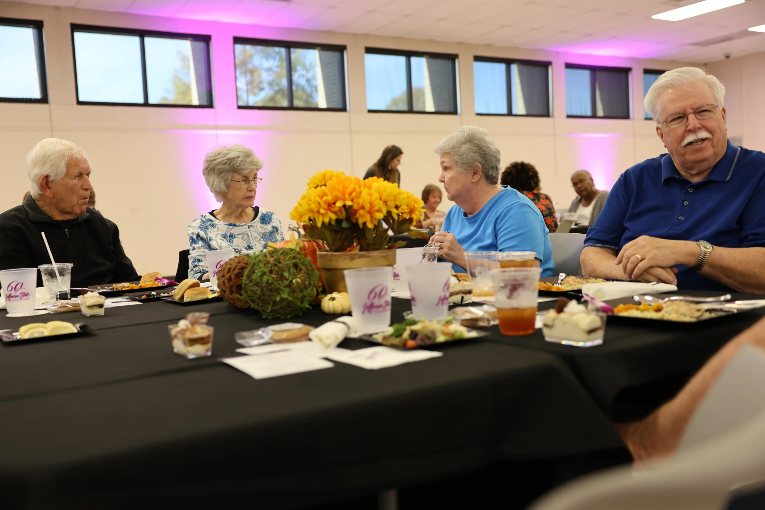 2025 Retiree luncheon attendees enjoying lunch.