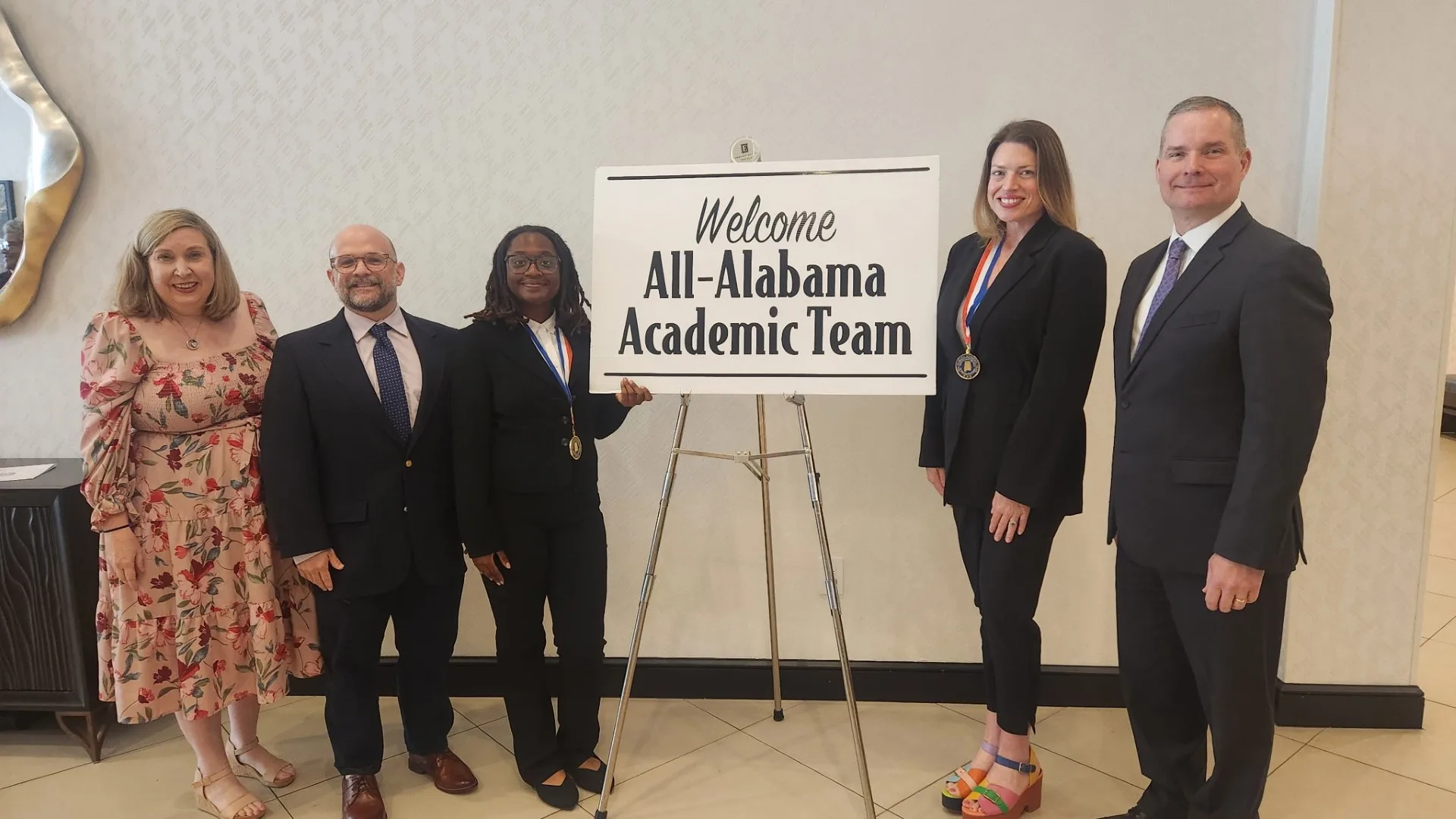 Dr. Brown with the All Academic Team.