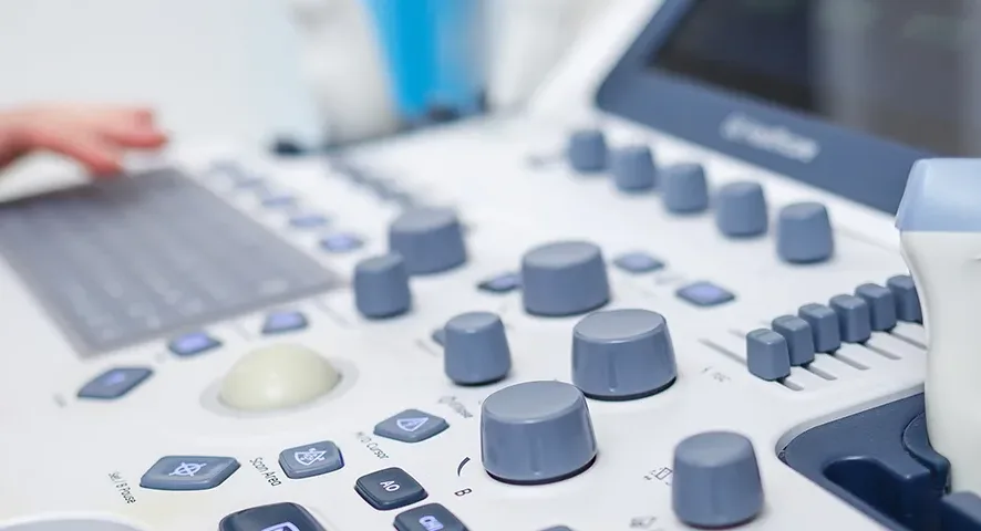 Hands using and performing diagnostics