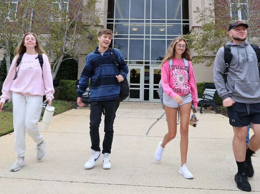 students gather at Pell City campus
