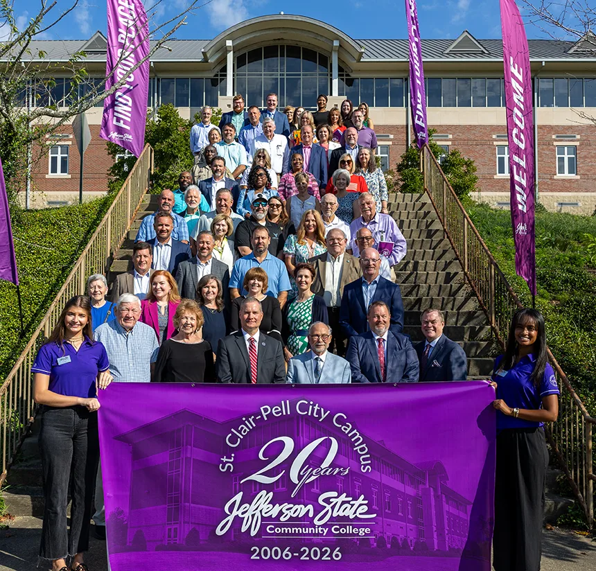 Group photo at Pell City Campus 20th Anniversary