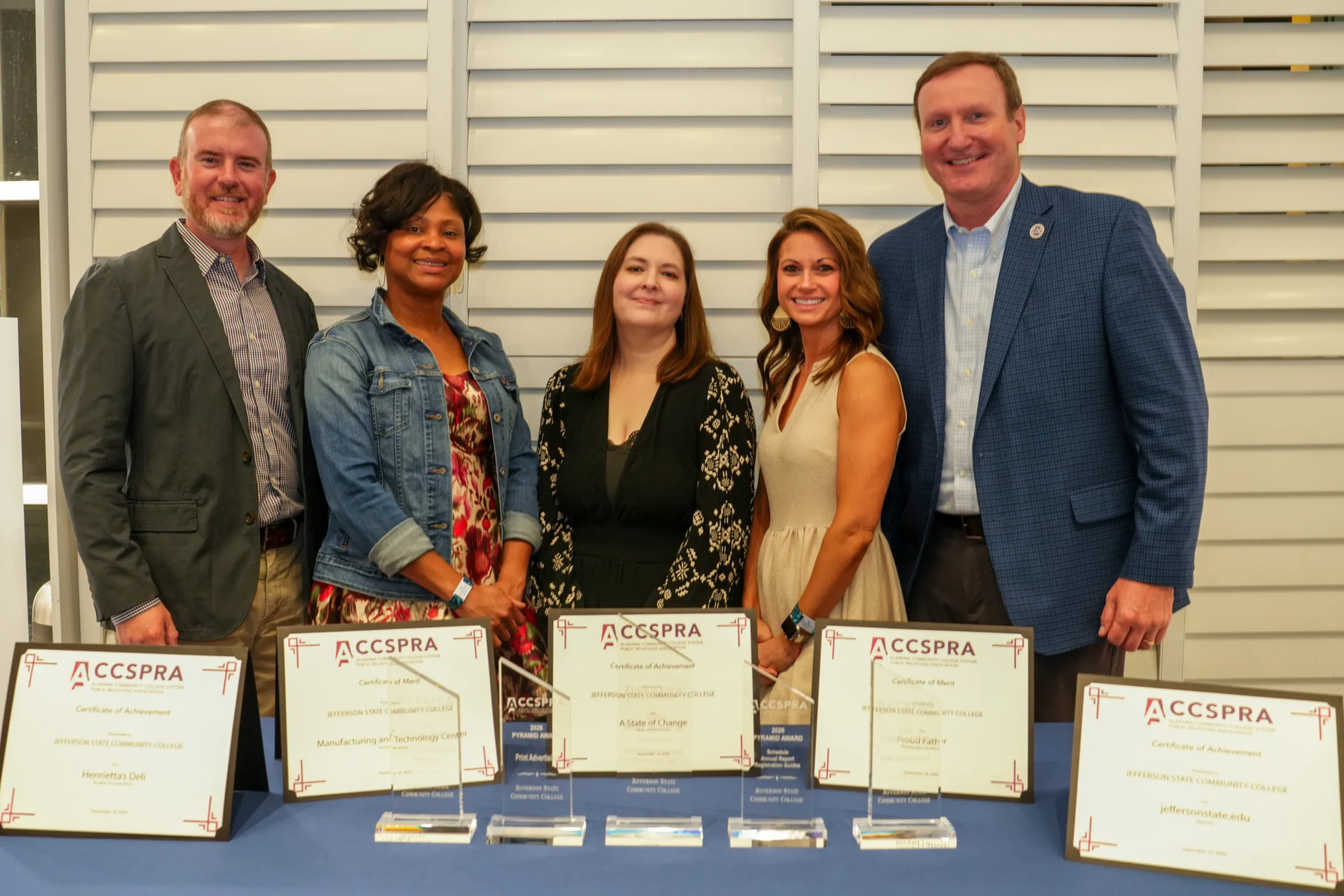 JSCC 2026 Marketing Team with ACCSPRA Awards