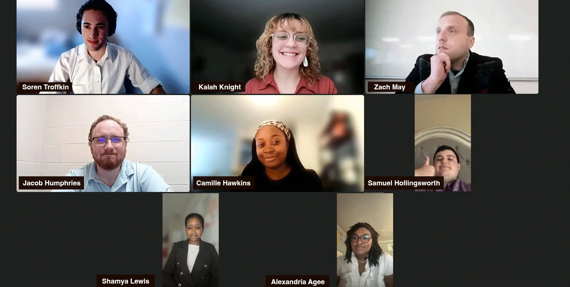 The Pioneer Speech and Debate Team competes in a virtual tournament